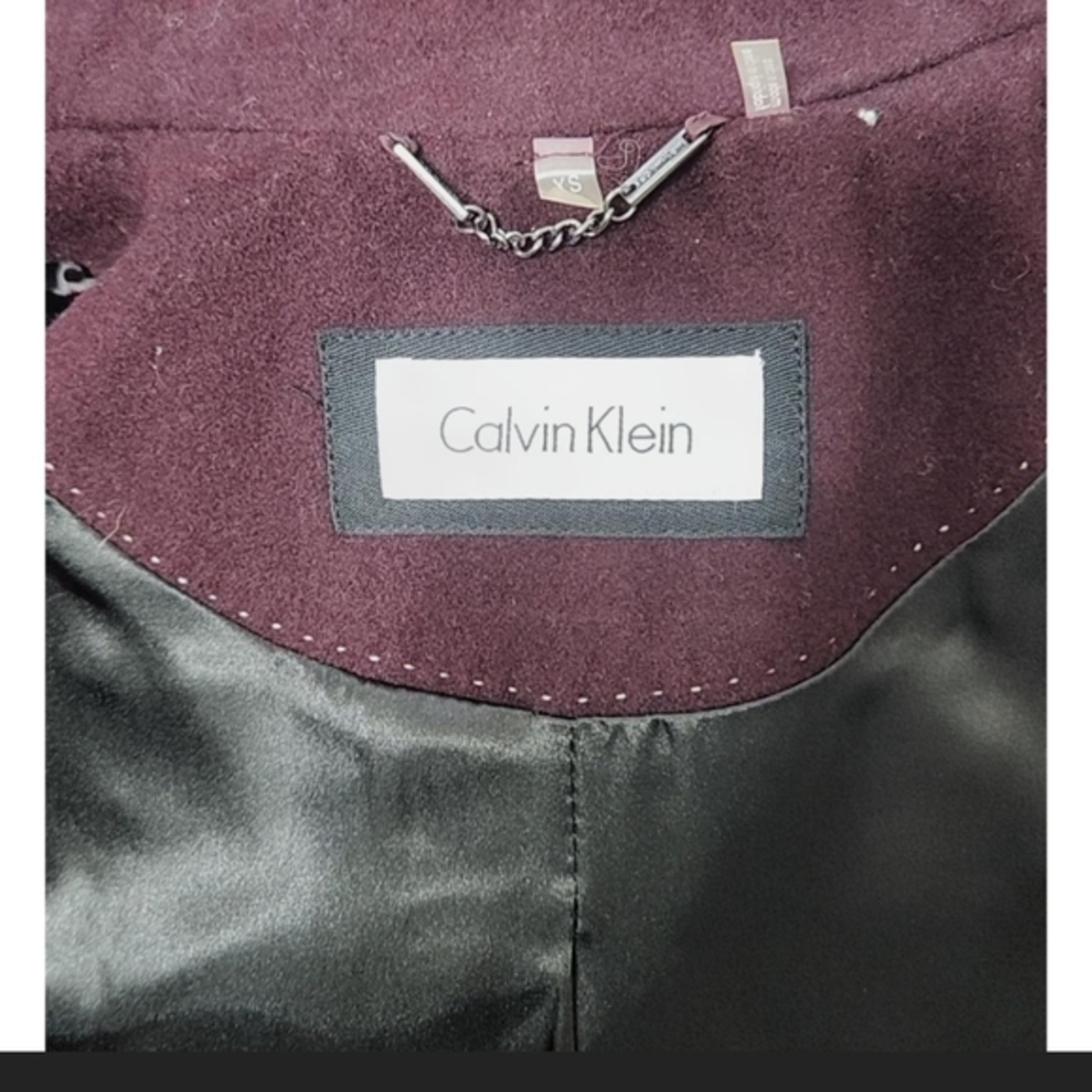 CALVIN KLEIN WOMENS COAT SIZE XS PURPLE COLR - Picture 6 of 14